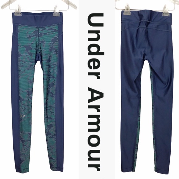 Under Armour HeatGear CompressionLeggings XS BL/GR - Picture 3 of 7